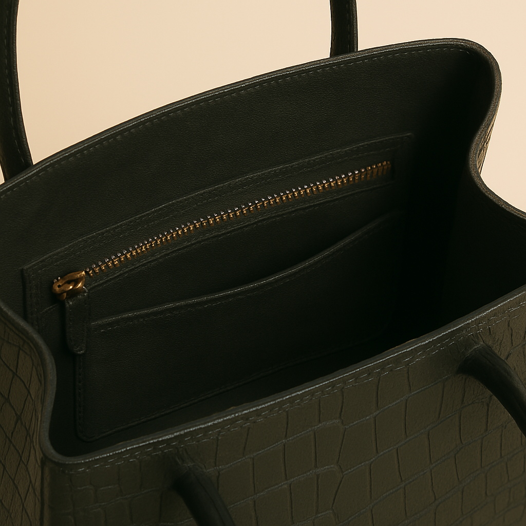 CROC LEATHER TOTE