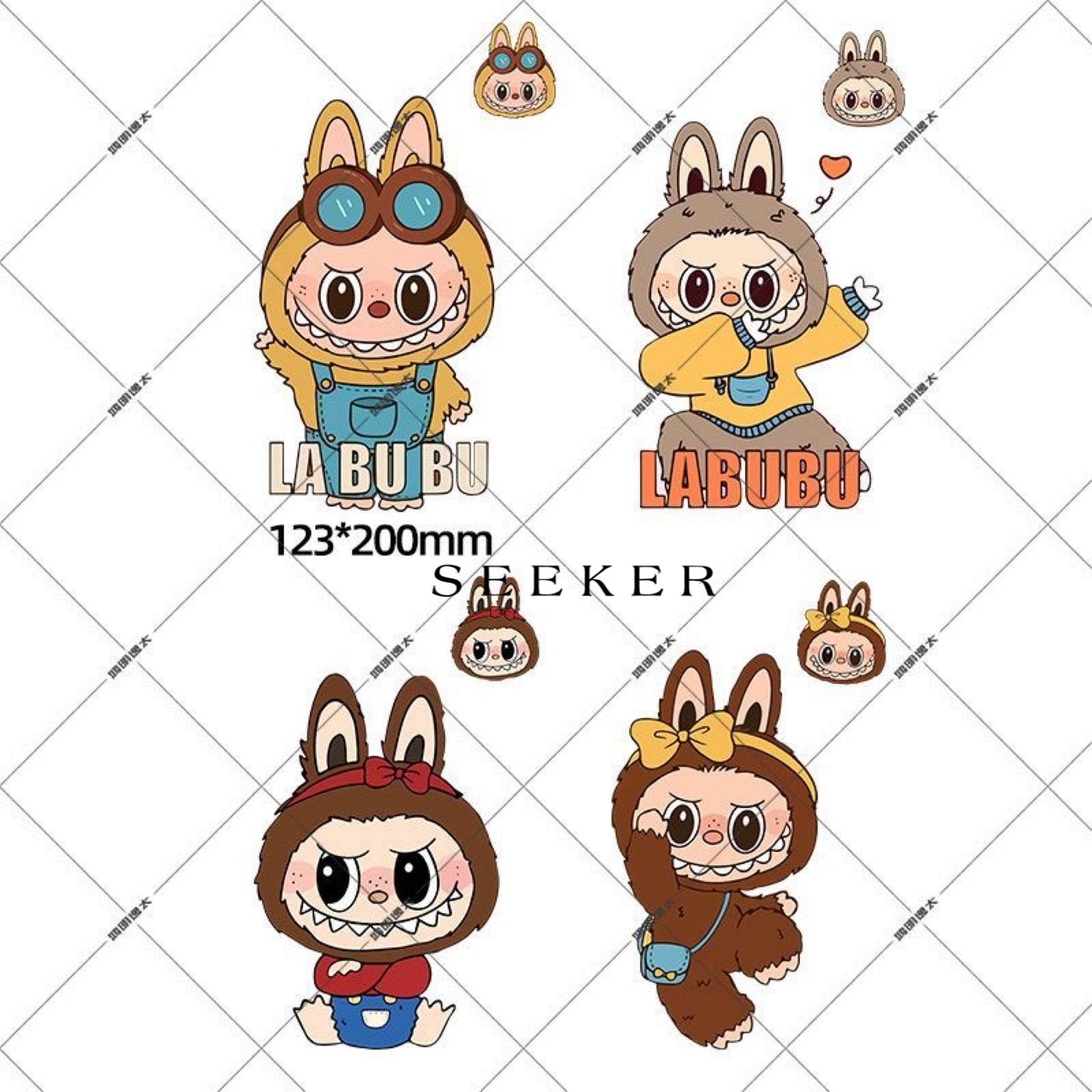 LABUBU THE MONSTERS - Vehicle Stickers by SEEKER