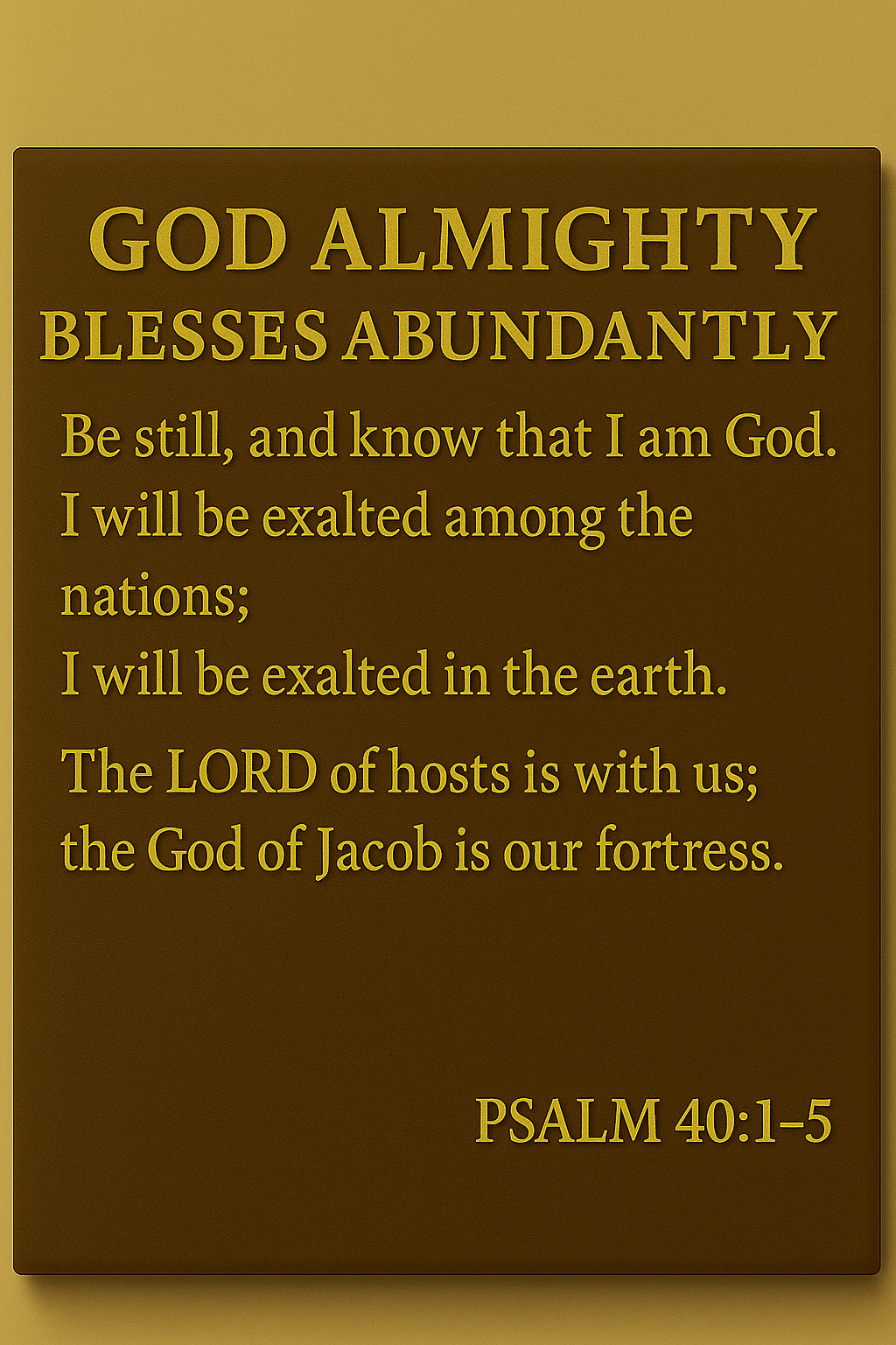 [PSALM 46:10-11] BIBLE VERSES SCRIPTURES WOOD SIGN ON WALL by SEEKER